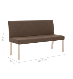 Banc 139,5 cm Marron Polyester