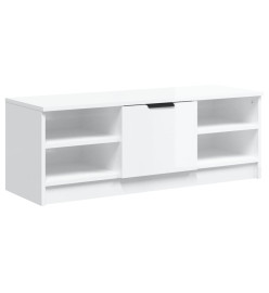 Meuble TV Blanc brillant 102x35,5x36,5 cm Bois d'ingénierie