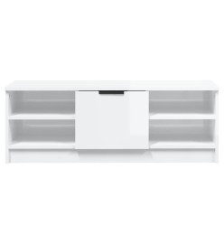 Meuble TV Blanc brillant 102x35,5x36,5 cm Bois d'ingénierie