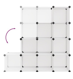 Cubes de rangement 12 pcs Transparent PP