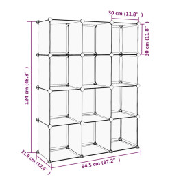 Cubes de rangement 12 pcs Transparent PP