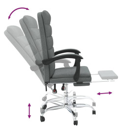 Fauteuil inclinable de bureau Gris foncé Tissu