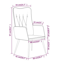 Chaise à oreilles Marron et blanc Cuir véritable