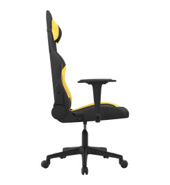 Chaise de jeu de massage Noir et jaune Tissu