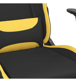 Chaise de jeu de massage Noir et jaune Tissu