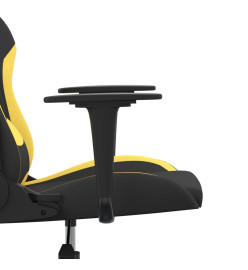 Chaise de jeu de massage Noir et jaune Tissu