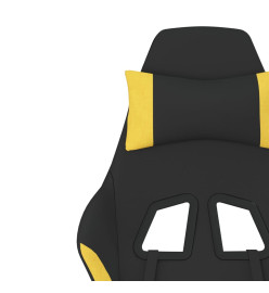 Chaise de jeu de massage Noir et jaune Tissu