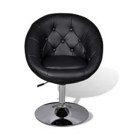 Chaises de bar lot de 2 noir similicuir