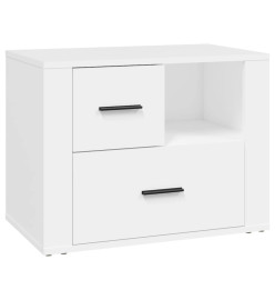 Table de chevet Blanc 60x36x45 cm Bois d'ingénierie