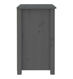 Tables de chevet 2 pcs Gris 50x35x61,5 cm Bois de pin massif