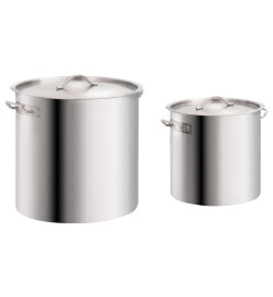 Ensemble de 2 casseroles à bouillon 71/36 L Inox