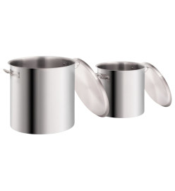 Ensemble de 2 casseroles à bouillon 71/36 L Inox