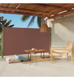 Auvent latéral rétractable de patio 170x300 cm Marron