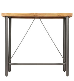 Table de bar Teck recyclé massif 120 x 58 x 106 cm