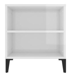 Meuble TV Blanc brillant 102x44,5x50 cm Bois d'ingénierie