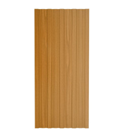 Panneaux de toiture 12 pcs Acier galvanisé Bois clair 100x45 cm