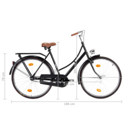 Vélo hollandais à roue de 28 pouces 57 cm pour femmes