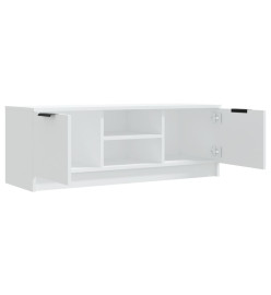 Meuble TV Blanc 102x35x36,5 cm Bois d'ingénierie