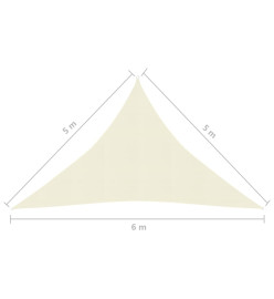 Voile d'ombrage 160 g/m² Crème 5x5x6 m PEHD