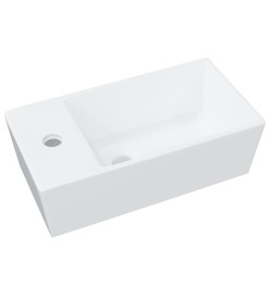 Lavabo blanc 48x25x15 cm céramique