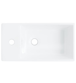 Lavabo blanc 48x25x15 cm céramique