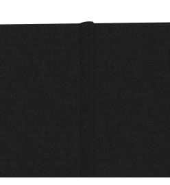 Panneaux muraux 12 pcs Noir 90x15 cm Tissu 1,62 m²