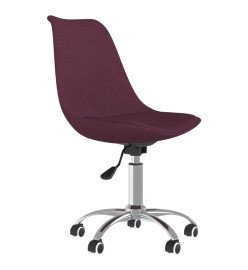 Chaise pivotante de bureau Violet Tissu