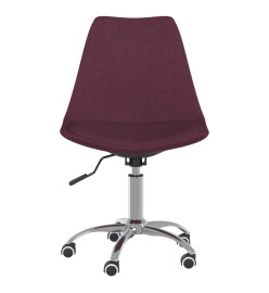 Chaise pivotante de bureau Violet Tissu