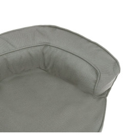 Matelas de lit ergonomique de chien 60x42 cm Aspect de lin Gris