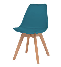 Chaises à manger lot de 4 Turquoise Plastique