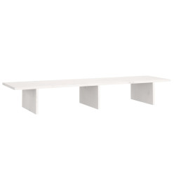 Support de moniteur Blanc 100x27x15 cm Bois de pin solide