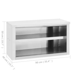 Armoire murale de cuisine 90x40x50 cm Acier inoxydable