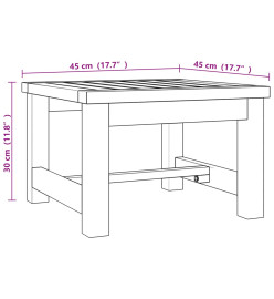 Table basse 45x45x30 cm bois massif de teck