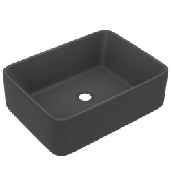 Lavabo de luxe Gris foncé mat 41x30x12 cm Céramique