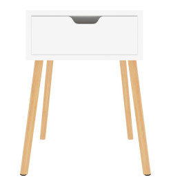 Tables de chevet 2 pcs Blanc brillant 40x40x56 cm Aggloméré