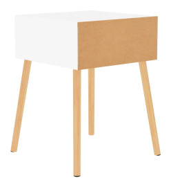 Tables de chevet 2 pcs Blanc brillant 40x40x56 cm Aggloméré