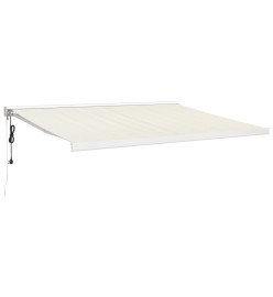 Auvent rétractable crème 4,5x3 m tissu et aluminium