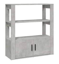 Buffet Gris béton 80x30x90 cm Bois d'ingénierie