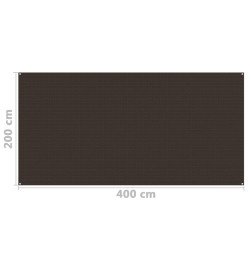 Tapis de tente 200x400 cm Marron