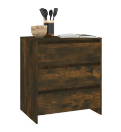 Buffet Chêne fumé 70x41x75 cm Bois d'ingénierie