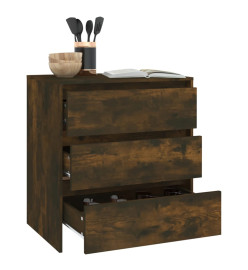 Buffet Chêne fumé 70x41x75 cm Bois d'ingénierie