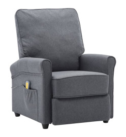 Fauteuil électrique de massage Gris foncé Tissu