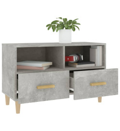 Meuble TV Gris béton 80x36x50 cm Bois d'ingénierie