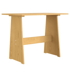 Table à manger avec banc Marron miel Bois de pin solide