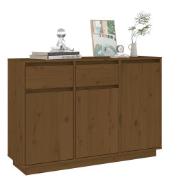 Buffet Marron miel 110x34x75 cm Bois massif de pin