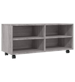 Meuble TV sur roulettes Sonoma gris 90x35x35 cm Bois ingénierie