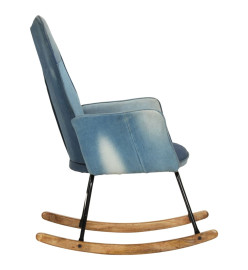 Chaise à bascule Denim Bleu Toile patchwork