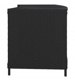 Étagères de rangement 2 pcs noir résine tressée