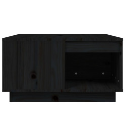 Table basse Noir 60x61x32,5 cm Bois massif de pin