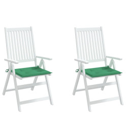 Coussins de chaise de jardin 2 pcs vert 40x40x3 cm tissu oxford